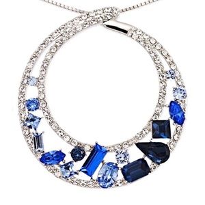 Simone I. Smith Blue & White Crystal Necklace